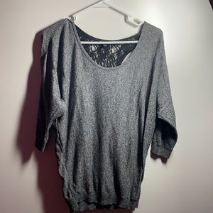 Express Gray Lace shirt